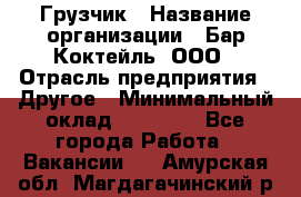 Грузчик › Название организации ­ Бар Коктейль, ООО › Отрасль предприятия ­ Другое › Минимальный оклад ­ 14 000 - Все города Работа » Вакансии   . Амурская обл.,Магдагачинский р-н